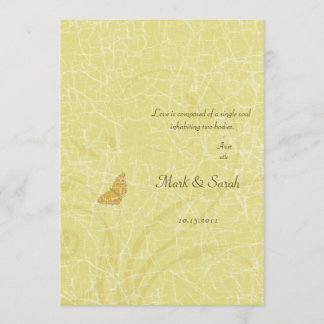 Invitación Boda Viejo Mariposa Dorada Invitati