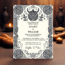 Invitación Boda Viking Céltico Nórdico Medieval