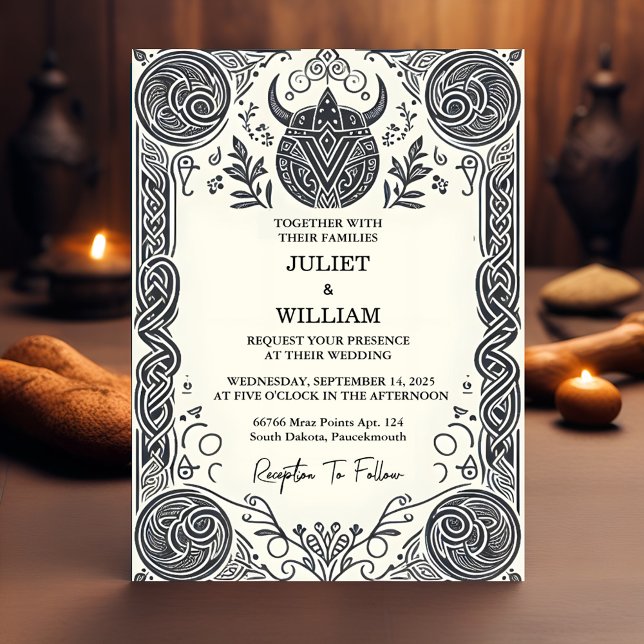 Invitación Boda Viking Céltico Nórdico Medieval (Subido por el creador)