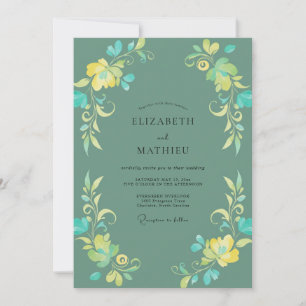 Invitación Boda Viña Amarilla Espuma de Mar
