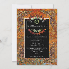 Invitación Boda vinícola Steampunk personalizada