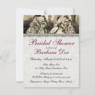 Invitación Boda Vintage Antigüedad Novia
