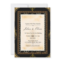 Boda Vintage Art Deco Negro y Dorado