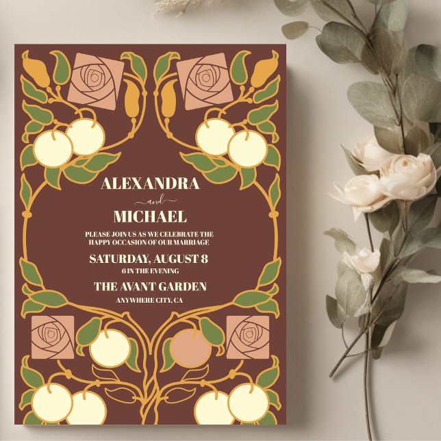 Invitación Boda Vintage Art Nouveau (Subido por el creador)