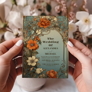 Invitación Boda Vintage Art Nouveau