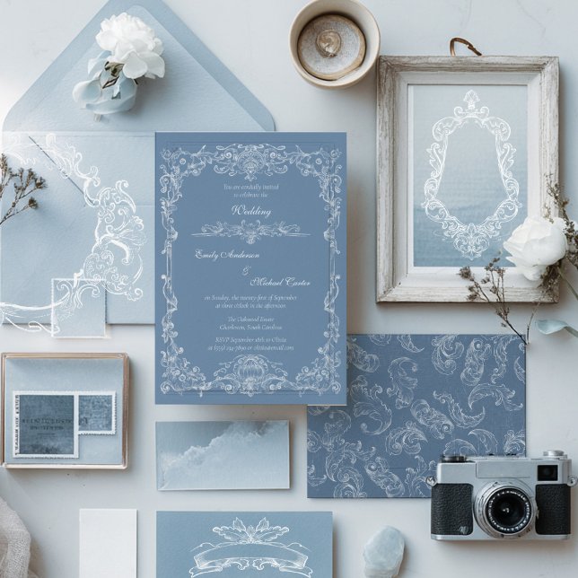 Invitación Boda Vintage Barroca de Damasco (Subido por el creador)