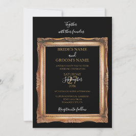 Invitación Boda Vintage Black & Gold