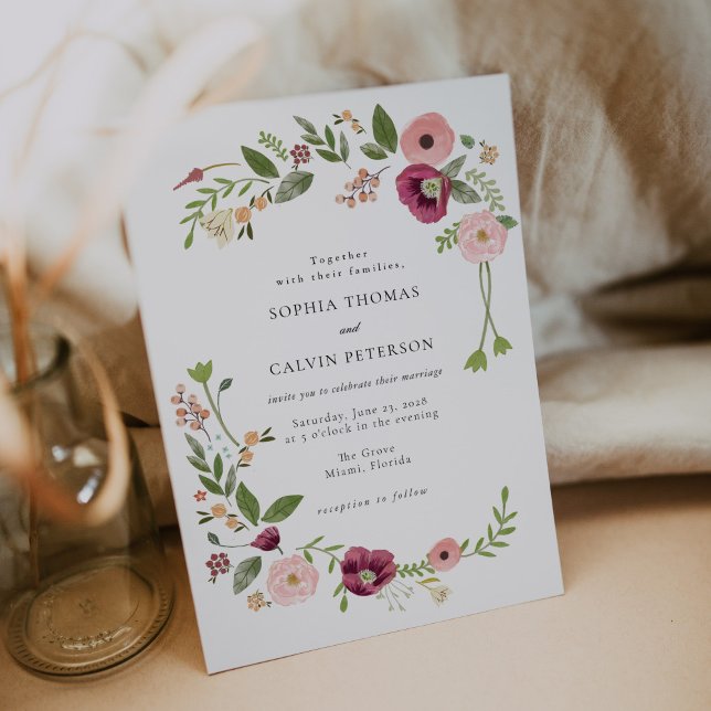 Invitación Boda Vintage Boho Floral (Subido por el creador)
