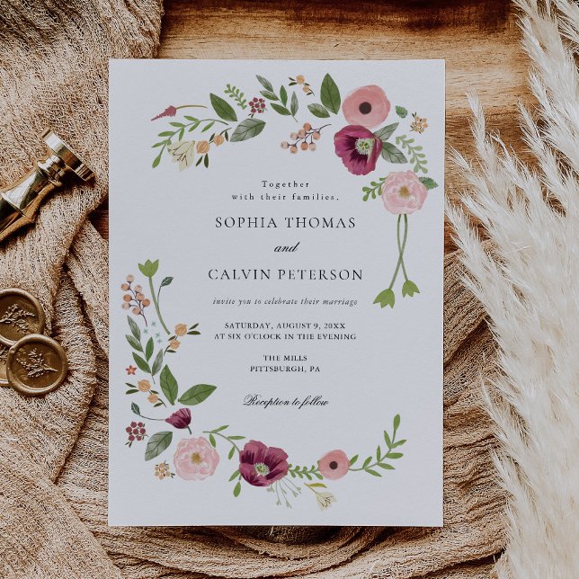 Invitación Boda Vintage Boho Floral (Subido por el creador)