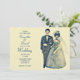 Invitación Boda Vintage Bride Groom