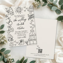 Boda Vintage Caprichosa Dibujada a Mano