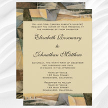 Boda Vintage, Colores Tonos Terrosos, Arte Cubismo