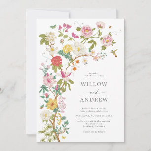 Invitación Boda Vintage Colorida