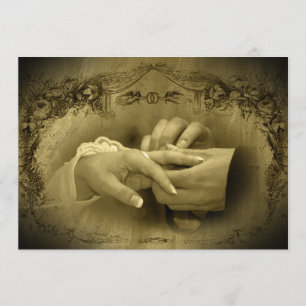 Invitación Boda Vintage... Con este anillo te desposo