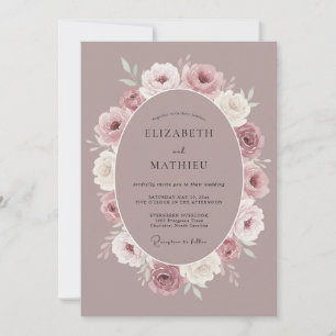 Invitación Boda Vintage con Mauve Pulido