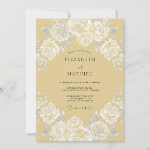Invitación Boda Vintage de Champán Elegante