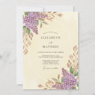 Invitación Boda Vintage de Lila en Primavera