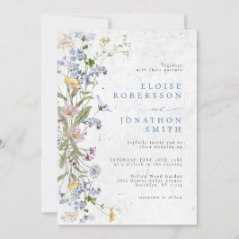 Invitación Boda Vintage del Jardín de Flor Silvestre Primaver
