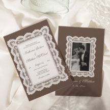 Boda Vintage Encaje Marrón