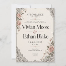 Boda Vintage Encaje Rosa Rubor