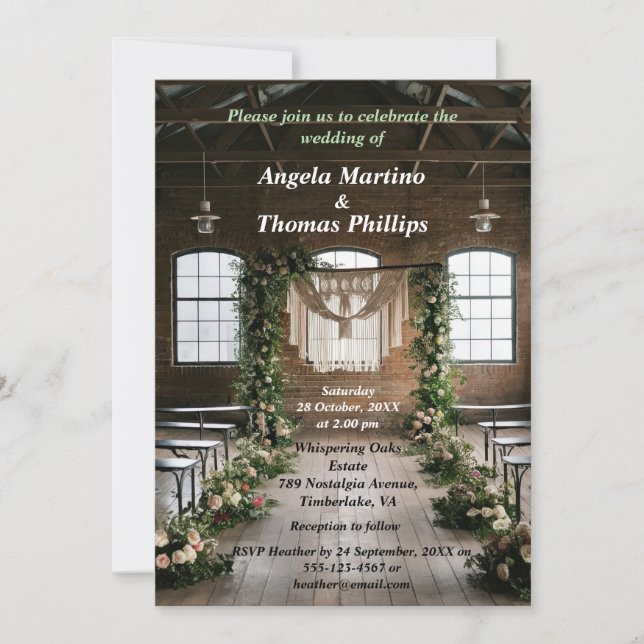 Invitación Boda Vintage eterna (Anverso)