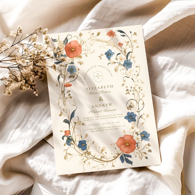 Invitación Boda Vintage Floral Fern (Subido por el creador)