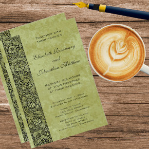 Invitación Boda Vintage, Floral Victoriana Rollo Floral