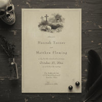 Boda Vintage Gótico de Toile Negro y Beige