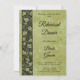 Invitación Boda Vintage, Hojas de Vid Victorianas