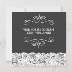 Invitación Boda Vintage Lace Chalkboard