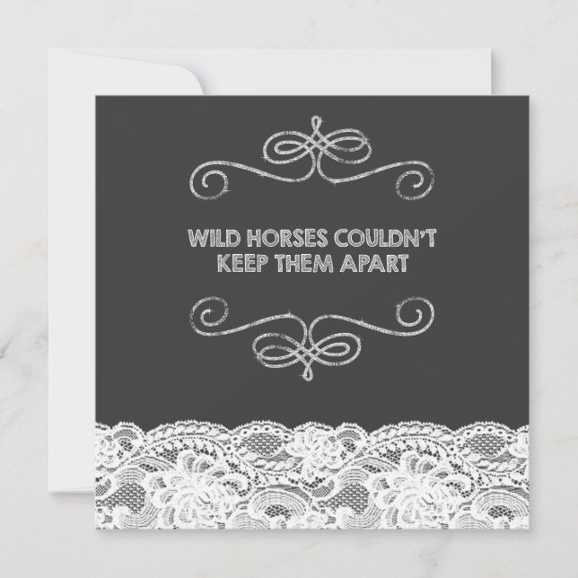 Invitación Boda Vintage Lace Chalkboard (Anverso)