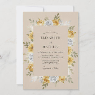 Invitación Boda Vintage Mustard Lush