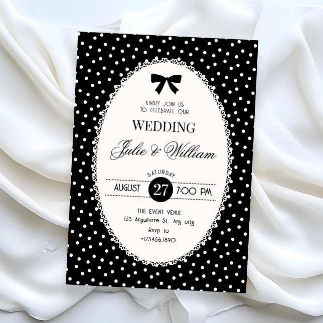 Invitación Boda vintage negra (Subido por el creador)