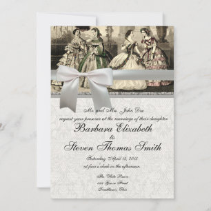 Invitación Boda Vintage Novia Antigua