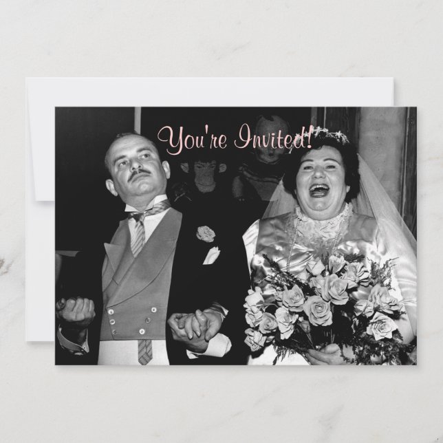 Invitación Boda Vintage - ¡Nuestro Día Feliz! (Anverso)