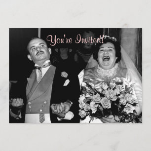 Invitación Boda Vintage - ¡Nuestro Día Feliz!