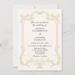 Invitación Boda vintage Rosado retro