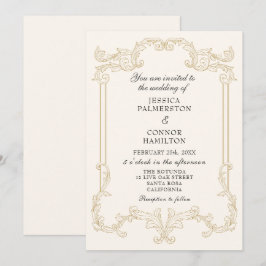 Invitación Boda vintage Rosado retro