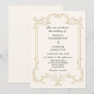 Invitación Boda vintage Rosado retro