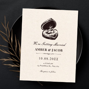 Invitación Boda vintage simple elegante