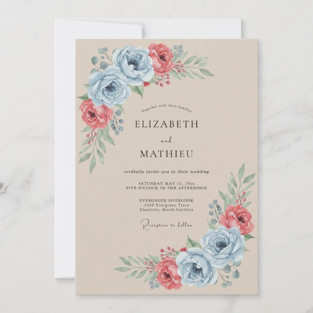 Invitación Boda Vintage Tan Soñadora (Anverso)
