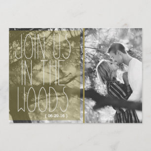 Invitación Boda Vintage Únete a Nosotros en el Bosque   Foto