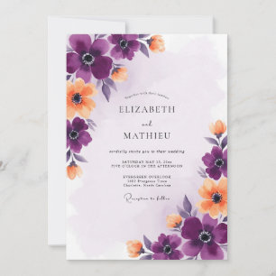 Invitación Boda Violet Gloriosa de Verano
