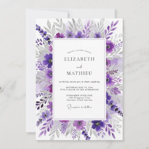 Invitación Boda Violet Graceful de Primavera