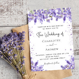 Invitación Boda violeta de Lavender