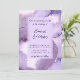 Invitación Boda violeta violeta moderno