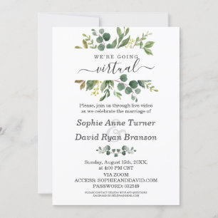 Invitación Boda virtual de energía de color de agua moderna