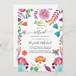 Invitación Boda virtual de Fiesta Mexicana de Flora de Agua