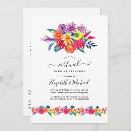 Invitación Boda virtual de Floral Fiesta en línea