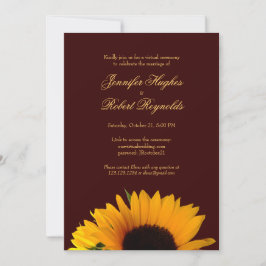 Invitación Boda virtual de girasol ruso